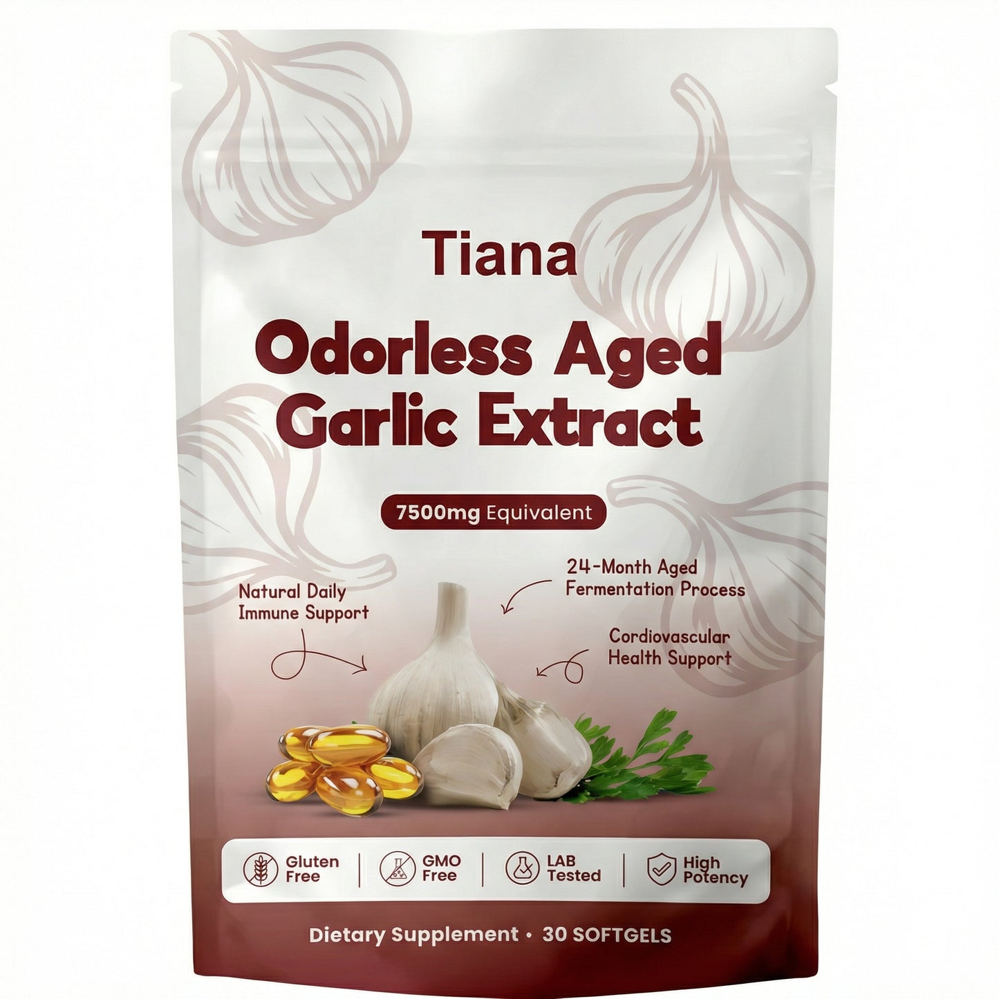 Aged Garlic Extract - 7500mg Odorless Softgels